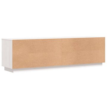 vidaXL TV-Schrank TV-Schrank Weiß 156x37x45 cm Massivholz Kiefer TV-Lowboard Fernseher U