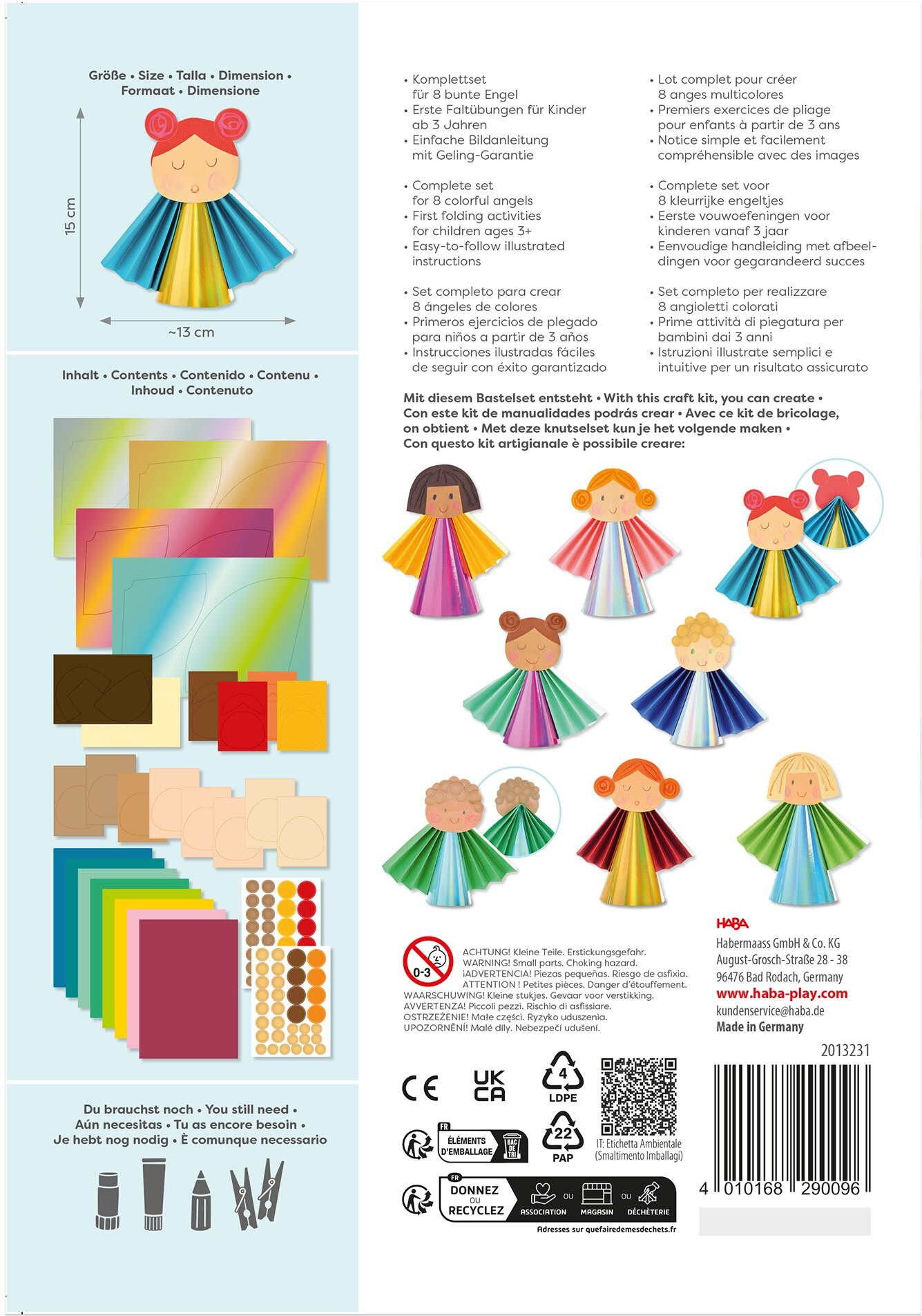 Haba Kreativset Bastelset Bastelset Erstes Falten Engel 2013231