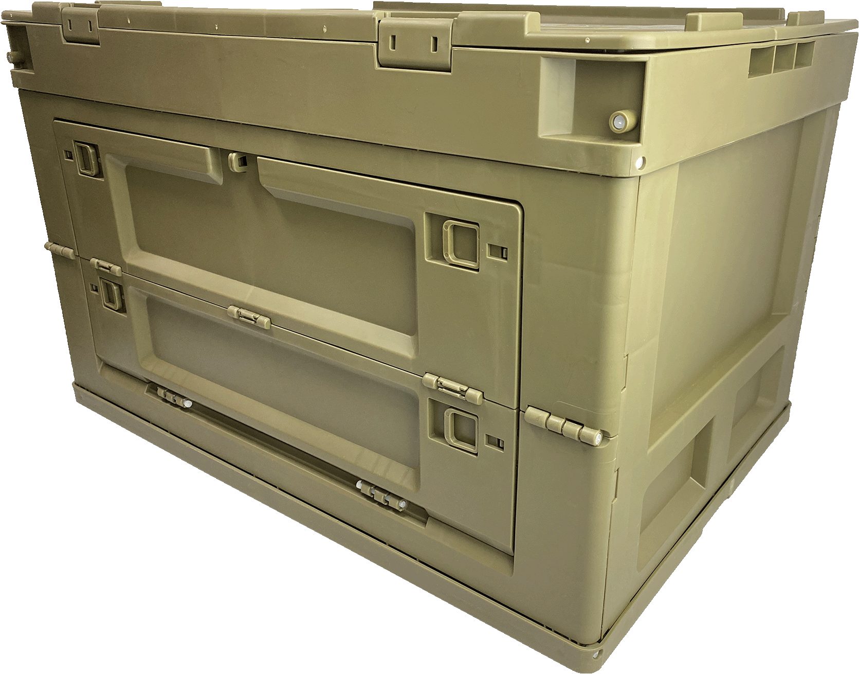 Berger & Schröter Faltbox Outdoorbox, Multibox, Kunststoff PP, Größe L, Fassungsvermögen ca. 60 l, Stapelbar
