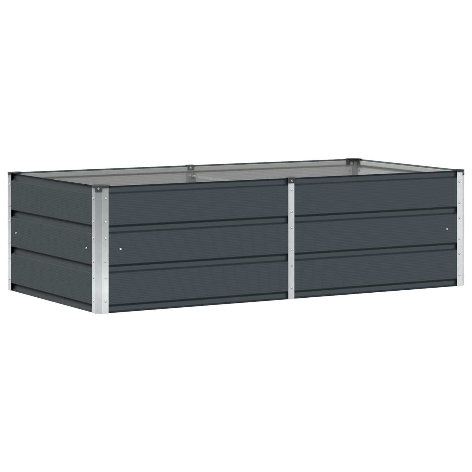vidaXL Blumentopf Pflanzkübel Anthrazit 160 x 80 x 45 cm Stahl (1 St)