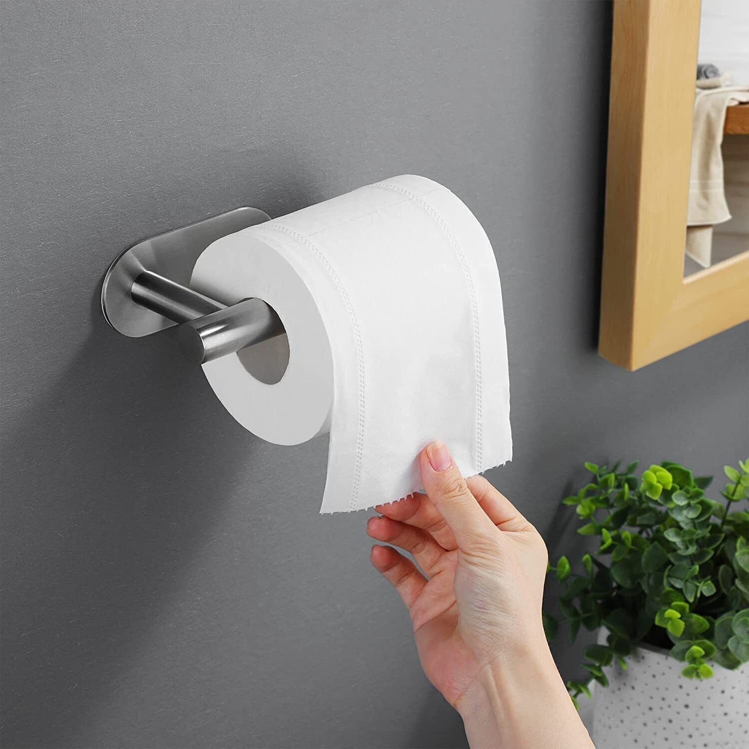 Refined Living Toilettenpapierhalter ohne Bohren Klopapierhalter selbstkleb günstig online kaufen