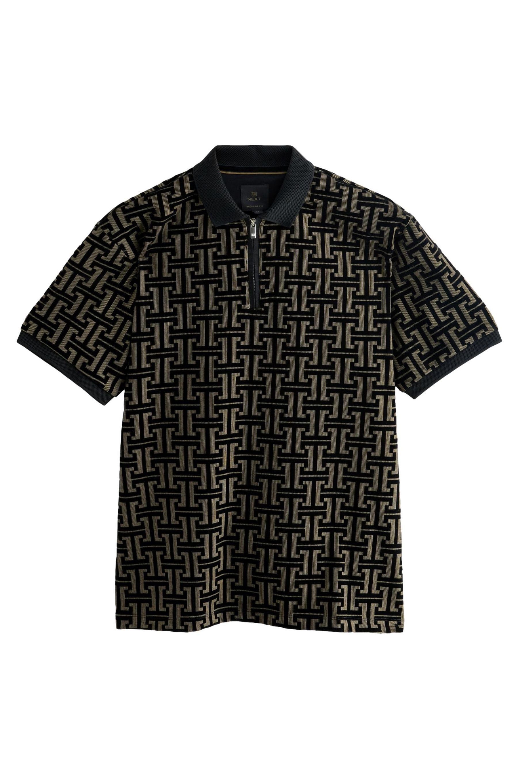 Next Poloshirt Beflocktes Polohemd mit 1/4-Reißverschluss günstig online kaufen