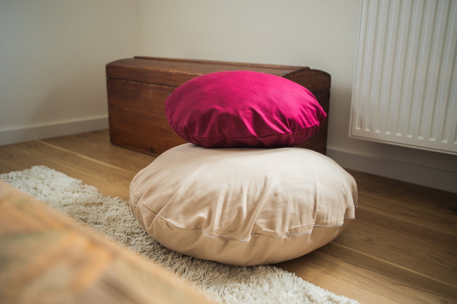 beties Kissenbezug Farbenspiel, (1 Stück), rund ca. 80 cm Kissenhülle Dekokissen (Grün)