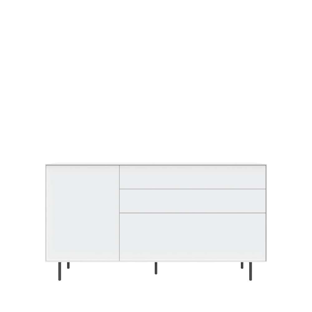 LeGer Home by Lena Gercke Sideboard Essentials, Kommode, Anrichte, Kombikommode, Schrank mit Metallfüßen, Breite: 166 cm, UV lackiert, Push-to-open-Funktion