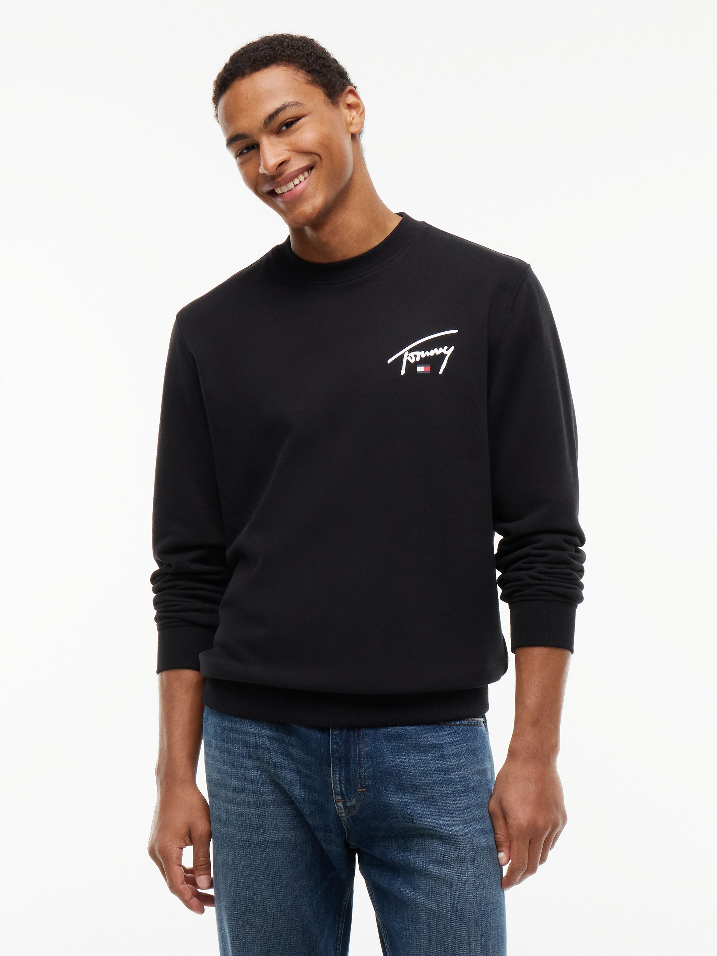 Tommy Jeans Sweatshirt REGULAR ENTRY SIGNATURE Regular fit mit Rundhalsausschnitt