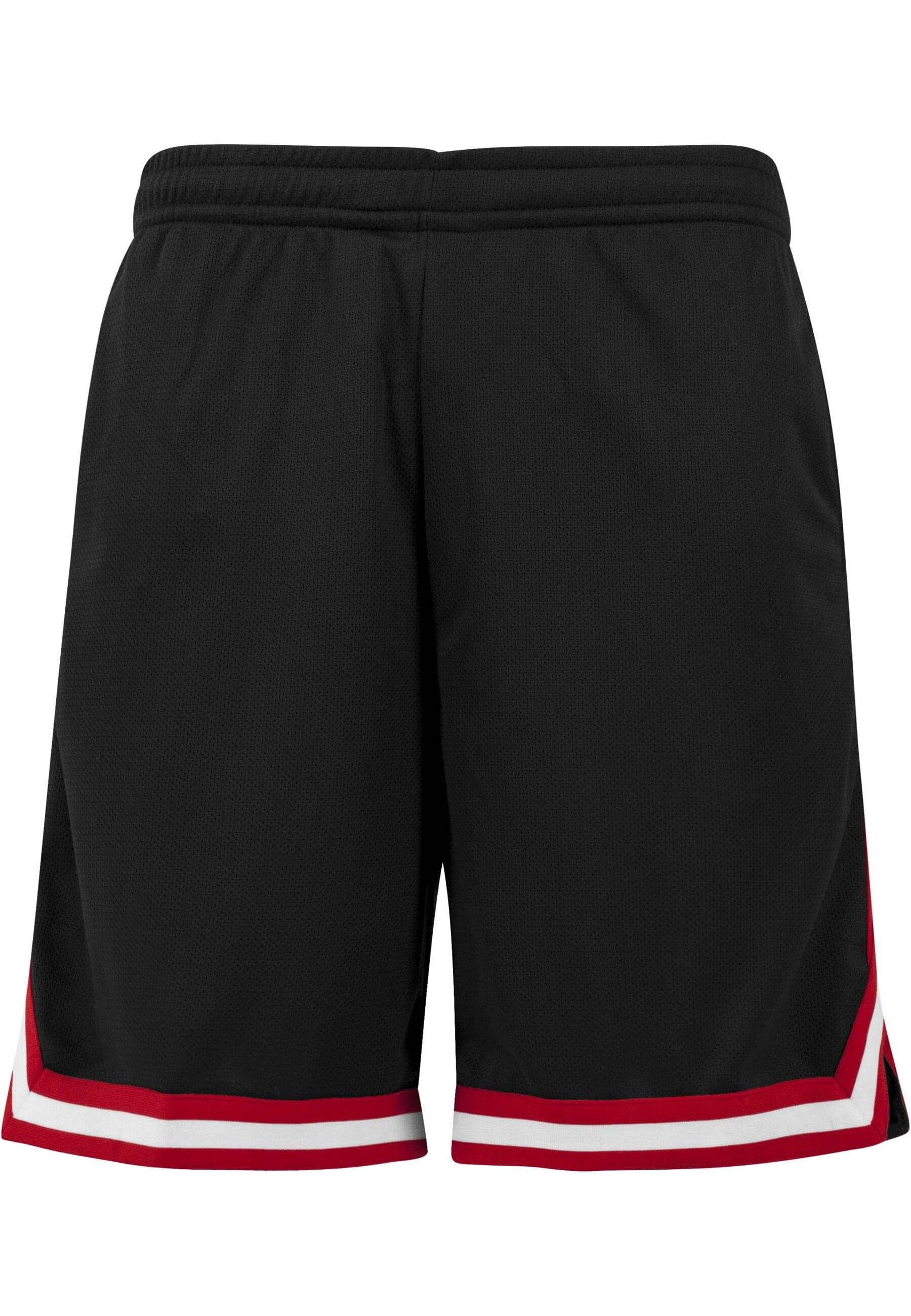 Stripes Stoffhose Herren black/red/white CLASSICS Mesh URBAN (1-tlg) Shorts