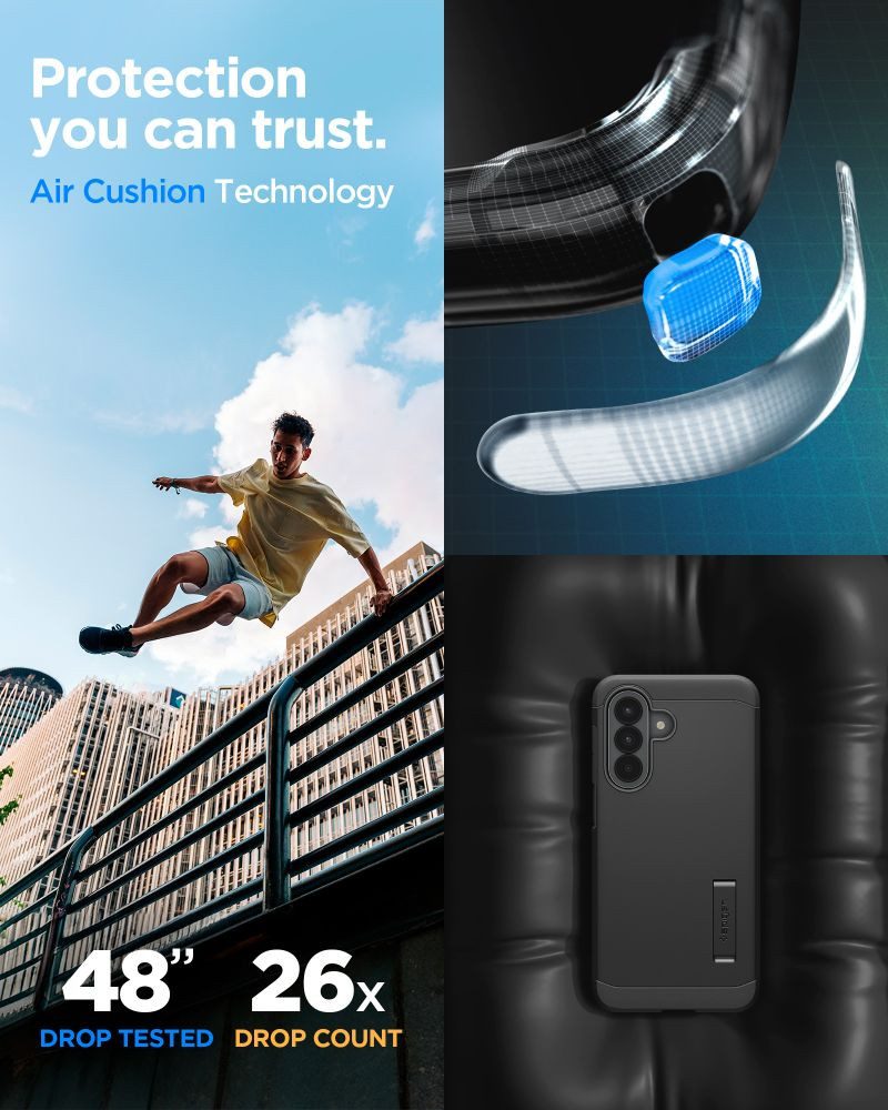 Spigen Handyhülle Hülle für Samsung Galaxy A57 5G Case Schutzhülle Robust Handyhülle 6.6 Zoll, Standfunktion, Dual‑Layer Schutz, Air Cushion, Erhöhte Kanten