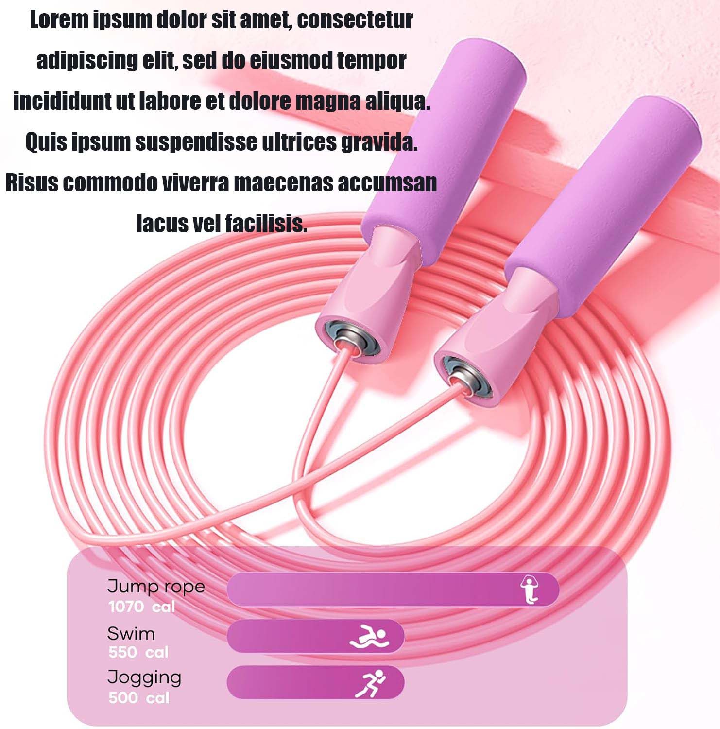 Coonoor Springseil Speed Rope Springseil Erwachsene, Länge Einstellbar