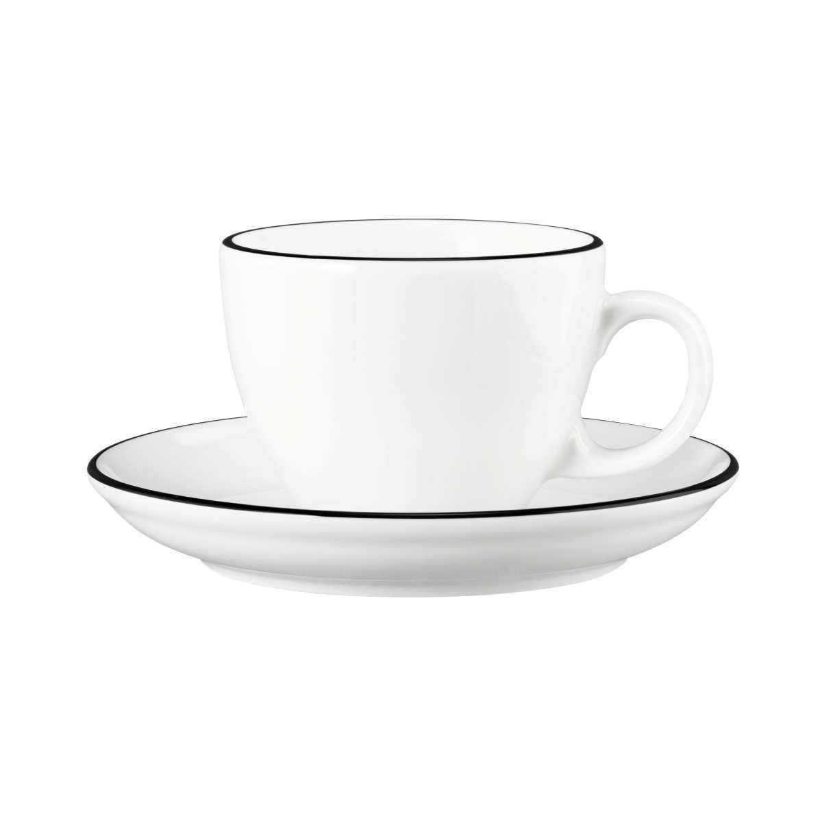 Seltmann Weiden Cappuccinotasse Modern Life Black Line, Porzellan, 2-tlg.