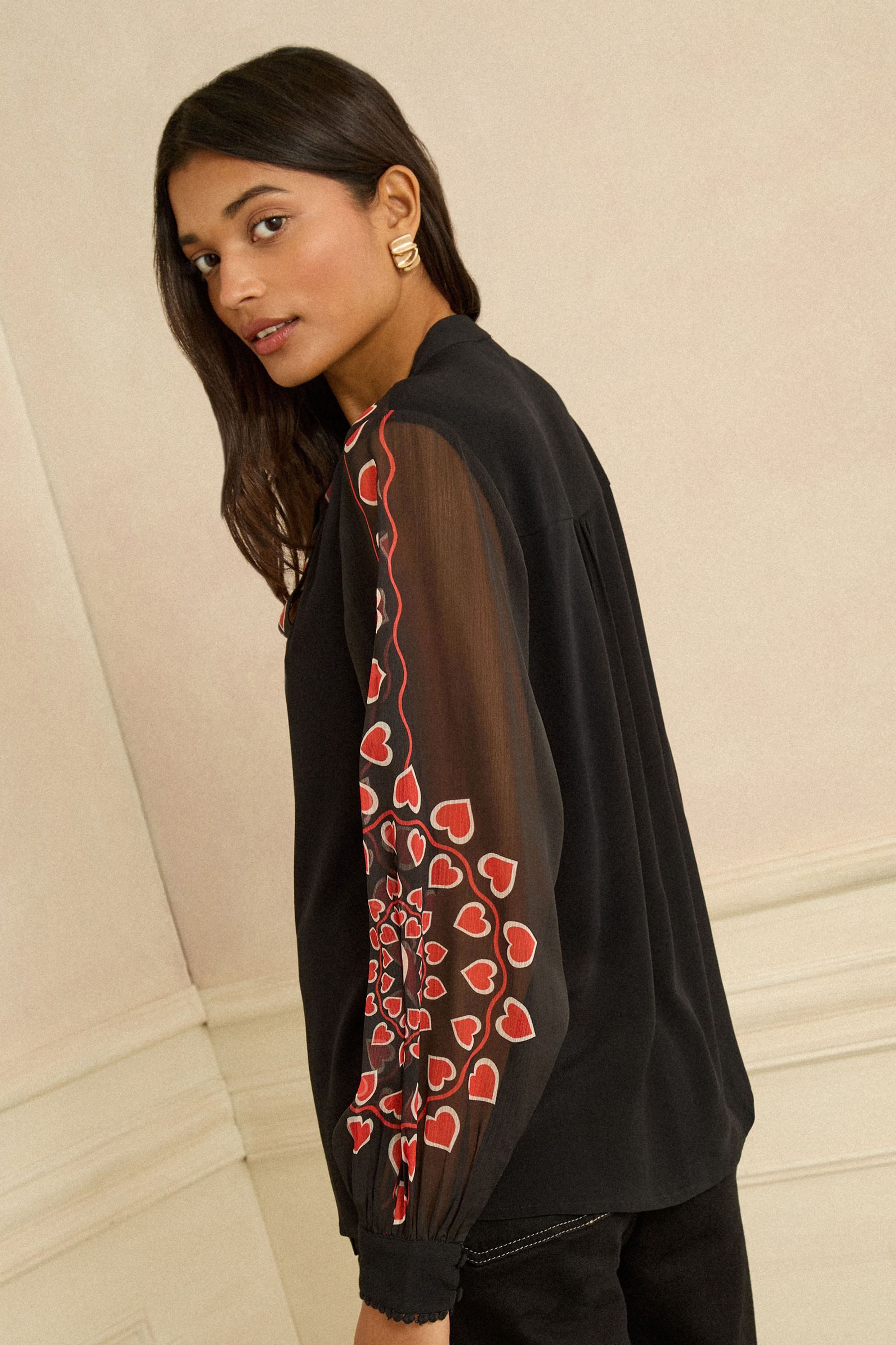 Love & Roses Langarmbluse Love & Roses Langärmelige Schluppenbluse (1-tlg) günstig online kaufen