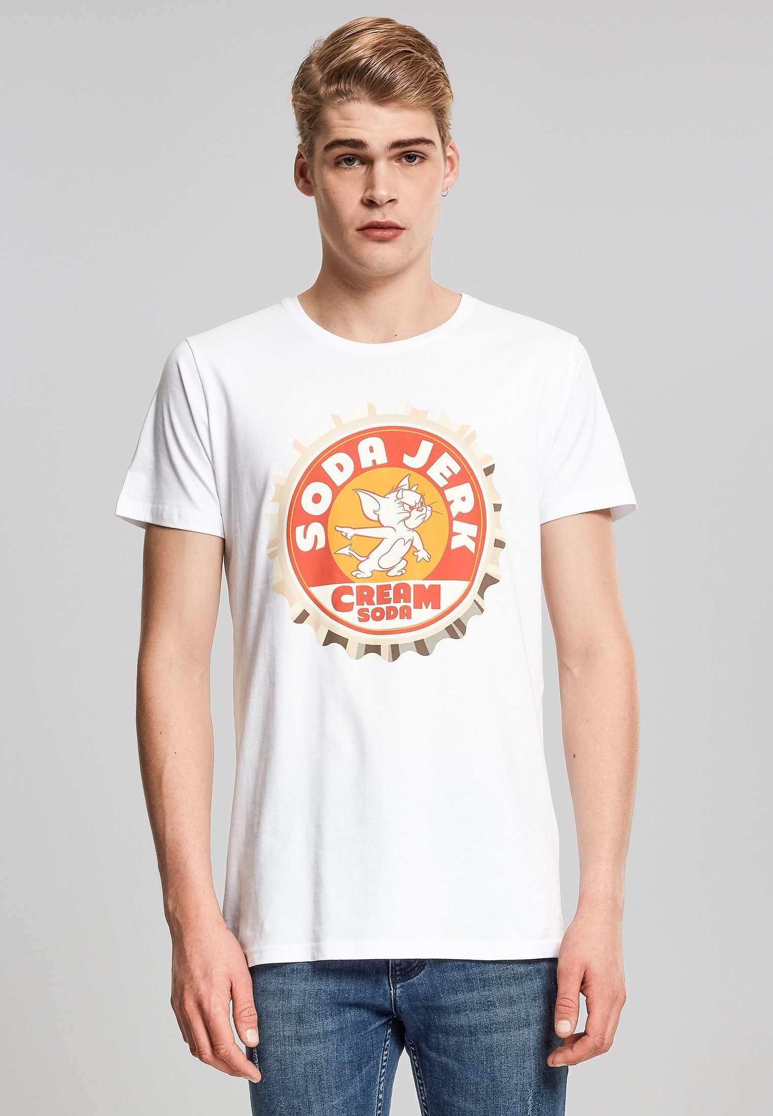 Merchcode T-Shirt (1-tlg) Jerry Herren Tee Soda & Tom