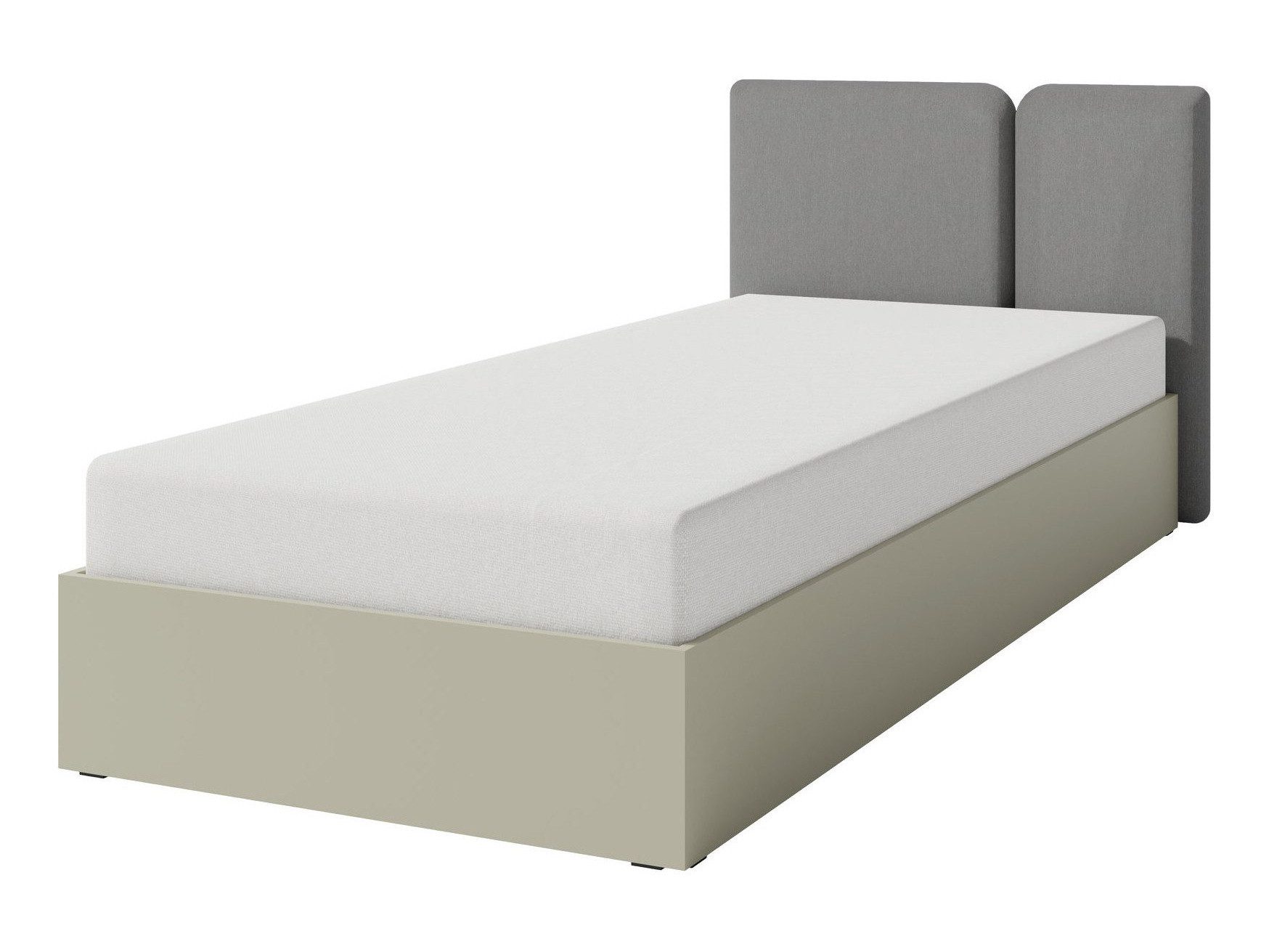 Beautysofa Jugendbett LICO mit Bettkasten, zwei Größen 90x200 oder 120x200, mit gepolstertem Kopfteil