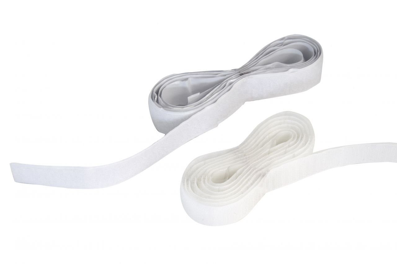 Klebehaken Klettband Nespoli 2 x cm, 150 selbstklebend Nespoli weiß,