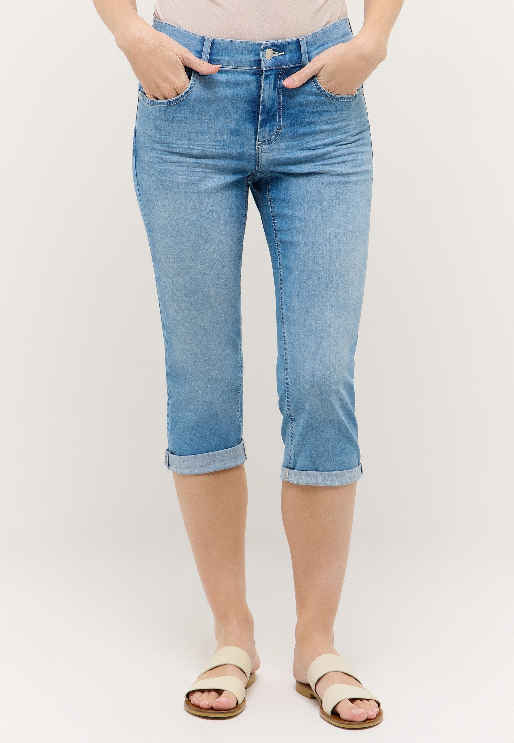 ANGELS Caprijeans CICI TURN UP mit Stretch und Aufschlag
