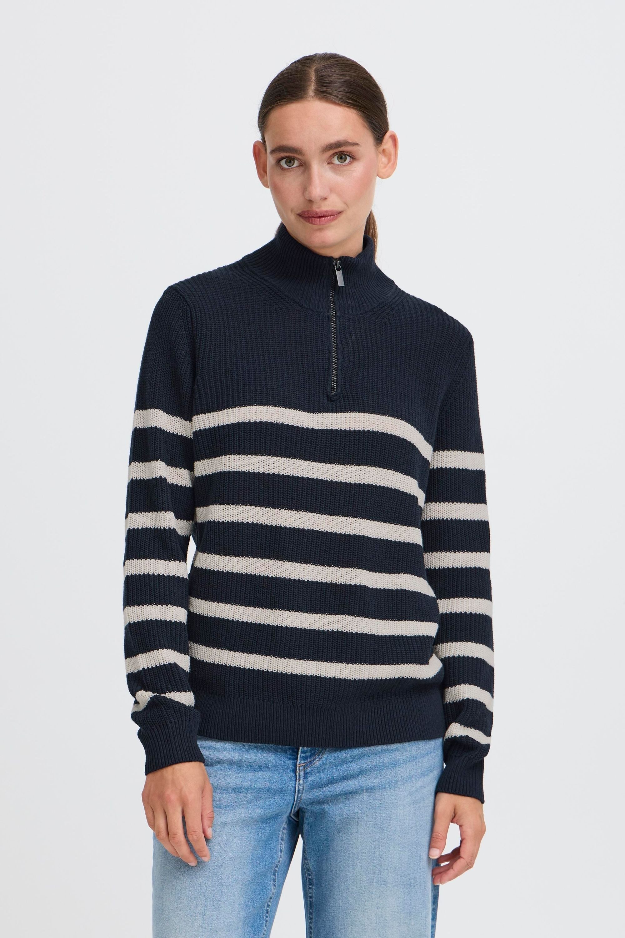 OXMO Troyer OXFSANVA Modischer Stricktroyer mit Reißverschluss günstig online kaufen