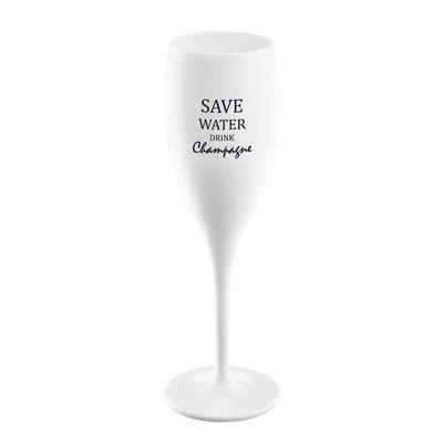 KOZIOL Champagnerglas »Cheers No. 1 Save Water Drink Champagne«, Kunststoff