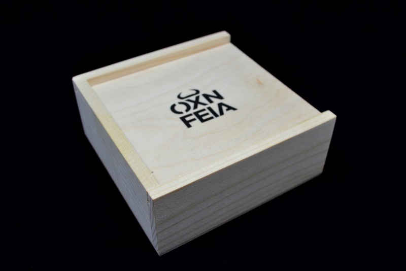 OXNFEIA® Aufbewahrungsbox OXNFEIA® Holz(B)OX (Innenmaß: 125 x 125 x 43 mm)