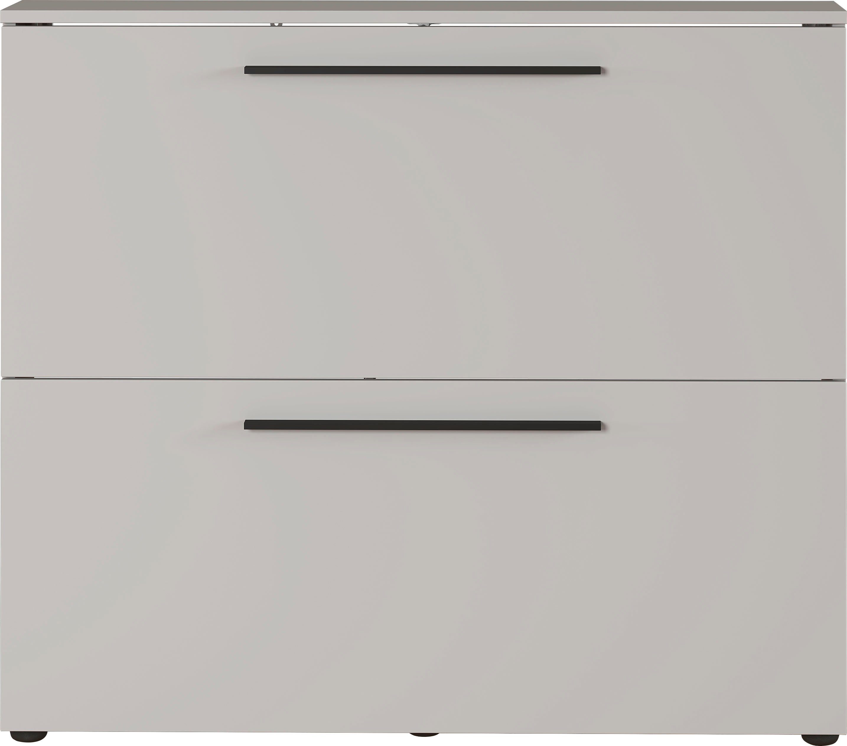 GERMANIA Schuhschrank Utah Schuhschrank in 2 Breiten, mit 2 oder 3 Klappen Tiefe 19cm, ideal für schmale Flure, Metallschuhkörbe, Made in Germany