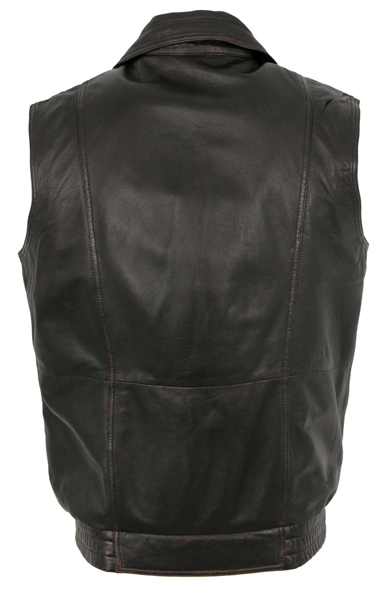 Maddox Lederweste Andi Maddox - Herren Lederweste Lammnappa schwarz-beige günstig online kaufen