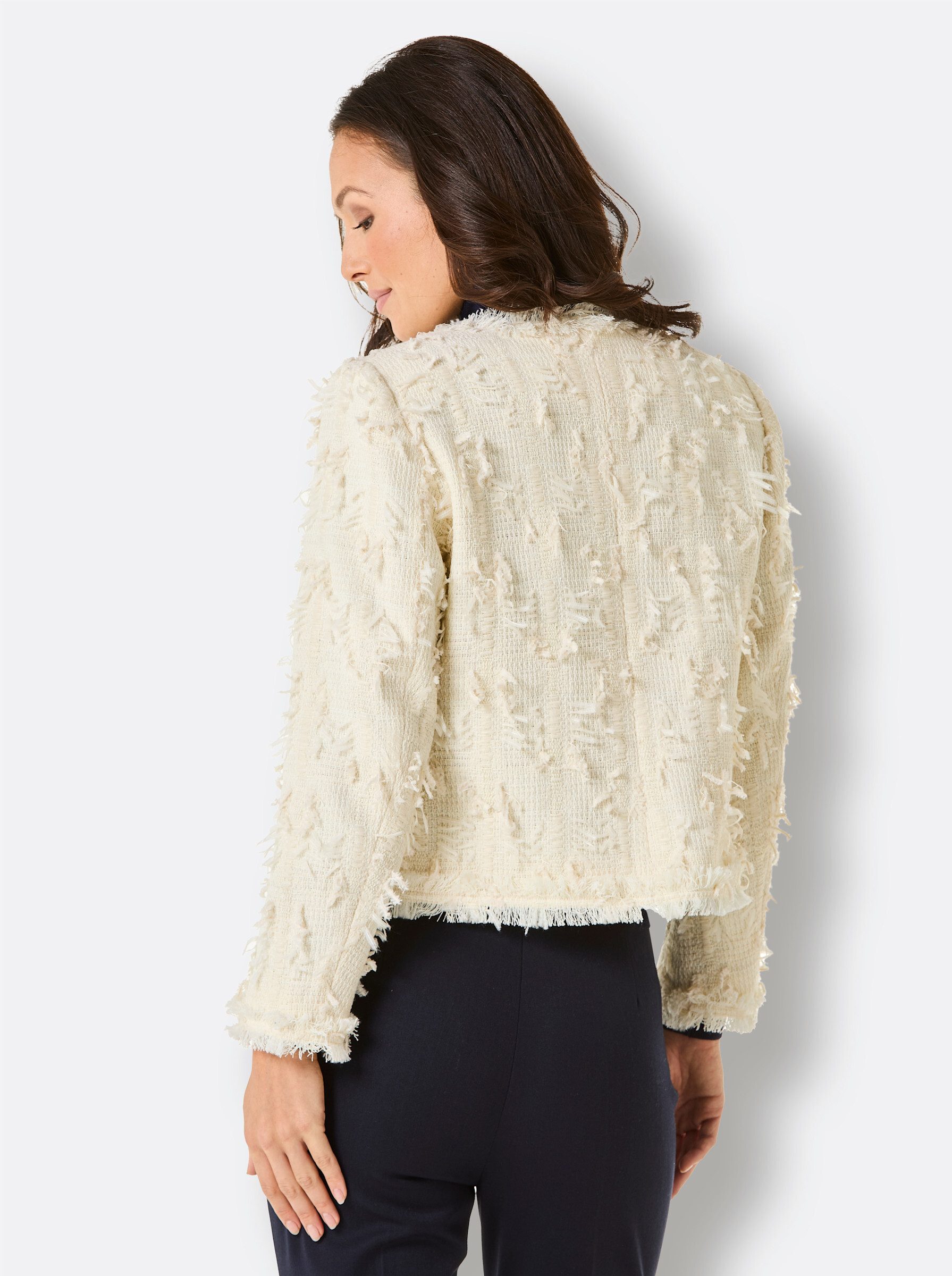 creation L Blusenblazer Woll-Mix-Blazer Langarm günstig online kaufen