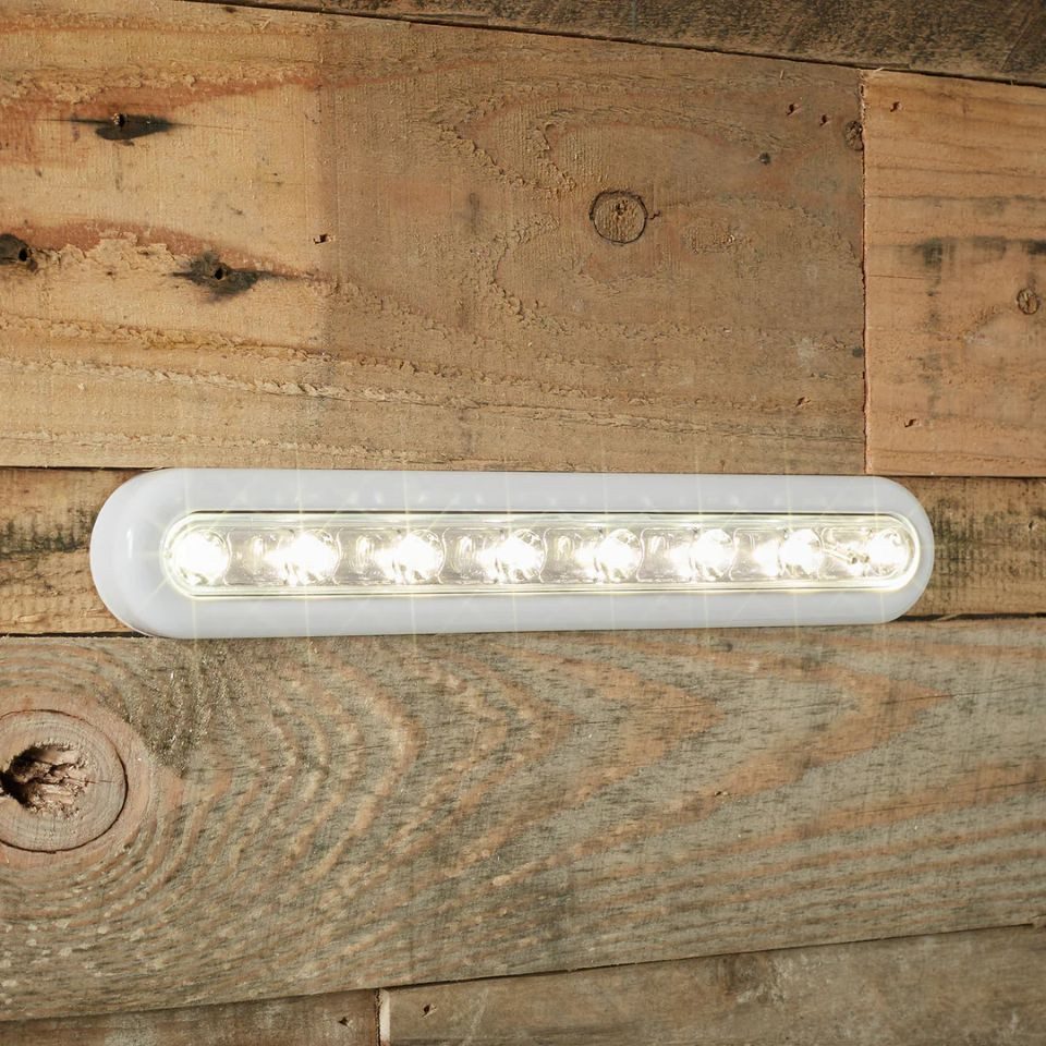 Lights4fun LED Schrankinnenraumbeleuchtung LED Touch Leuchtleisten 2er Set warmweiß Batteriebetrieb 28cm