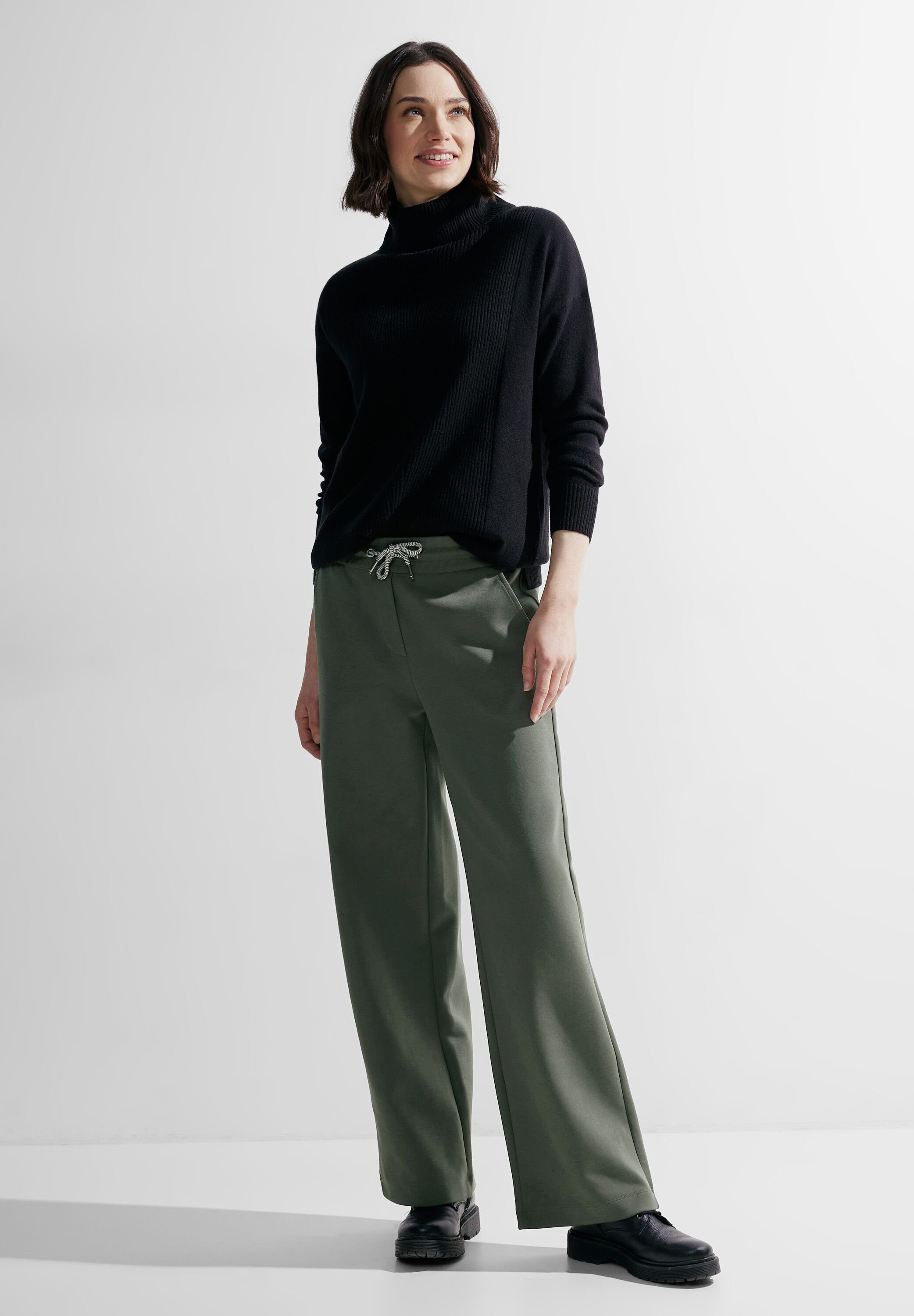 Style Cecil Solid im Neele Culotte khaki dynamic Loose Fit