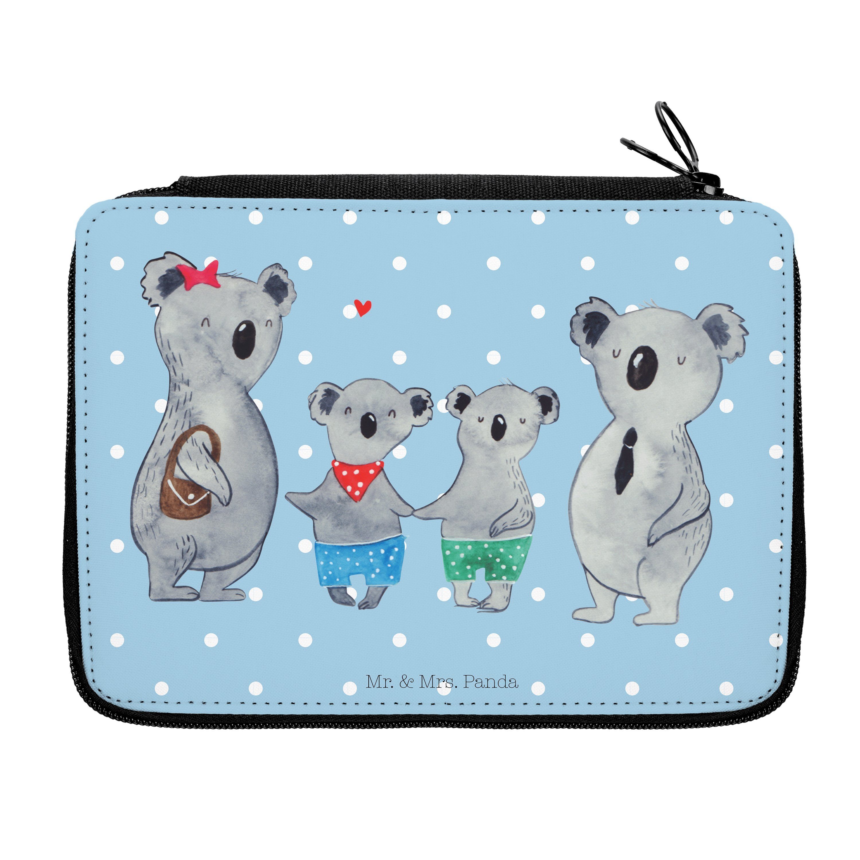 Mr. & Mrs. Panda Federmäppchen (1-tlg) Geschenk, Pastell - Blau Federmappe, Liebl, Papa, Familie zwei - Koala