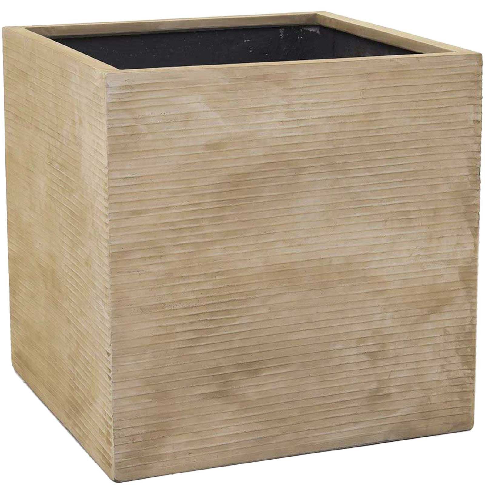 VIVANNO Pflanzkübel Fiberglas BLOCK Würfel - günstig online kaufen