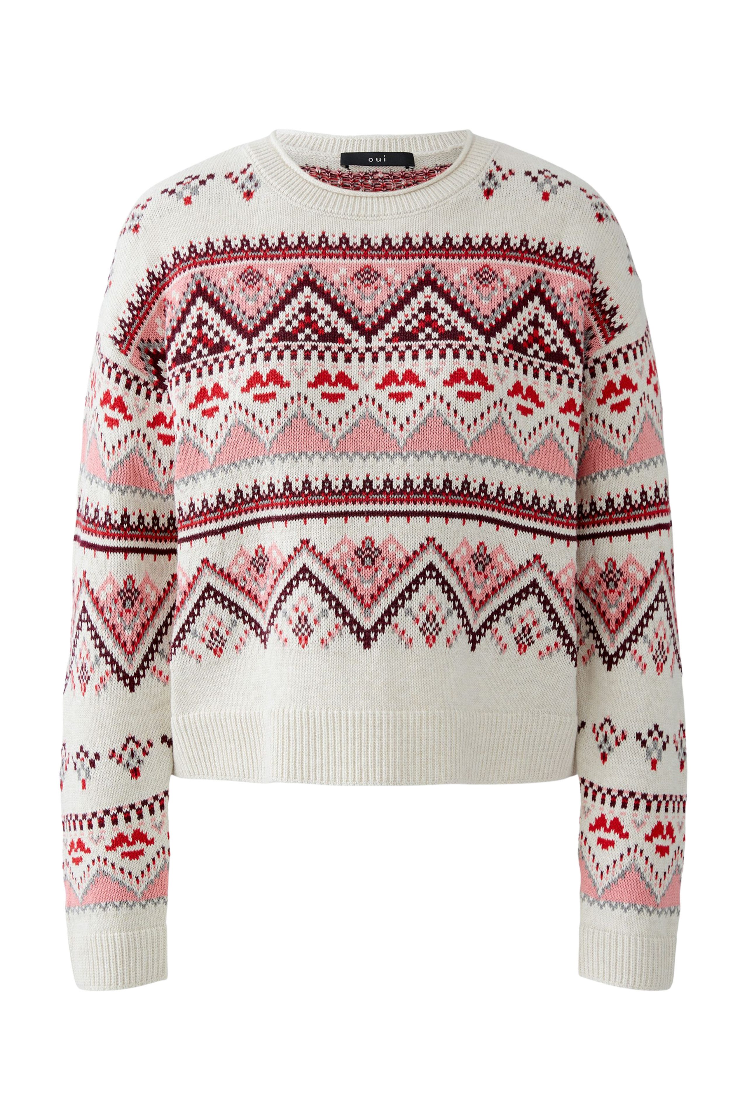 Norwegerpullover Oui Pullover im modernem Shape - Norwegermuster