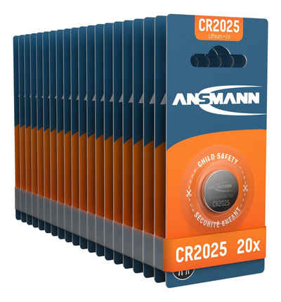 ANSMANN AG 20x CR2025 Batterie Lithium Knopfzelle 3V für TAN-Gerät, Uhren, etc. Knopfzelle