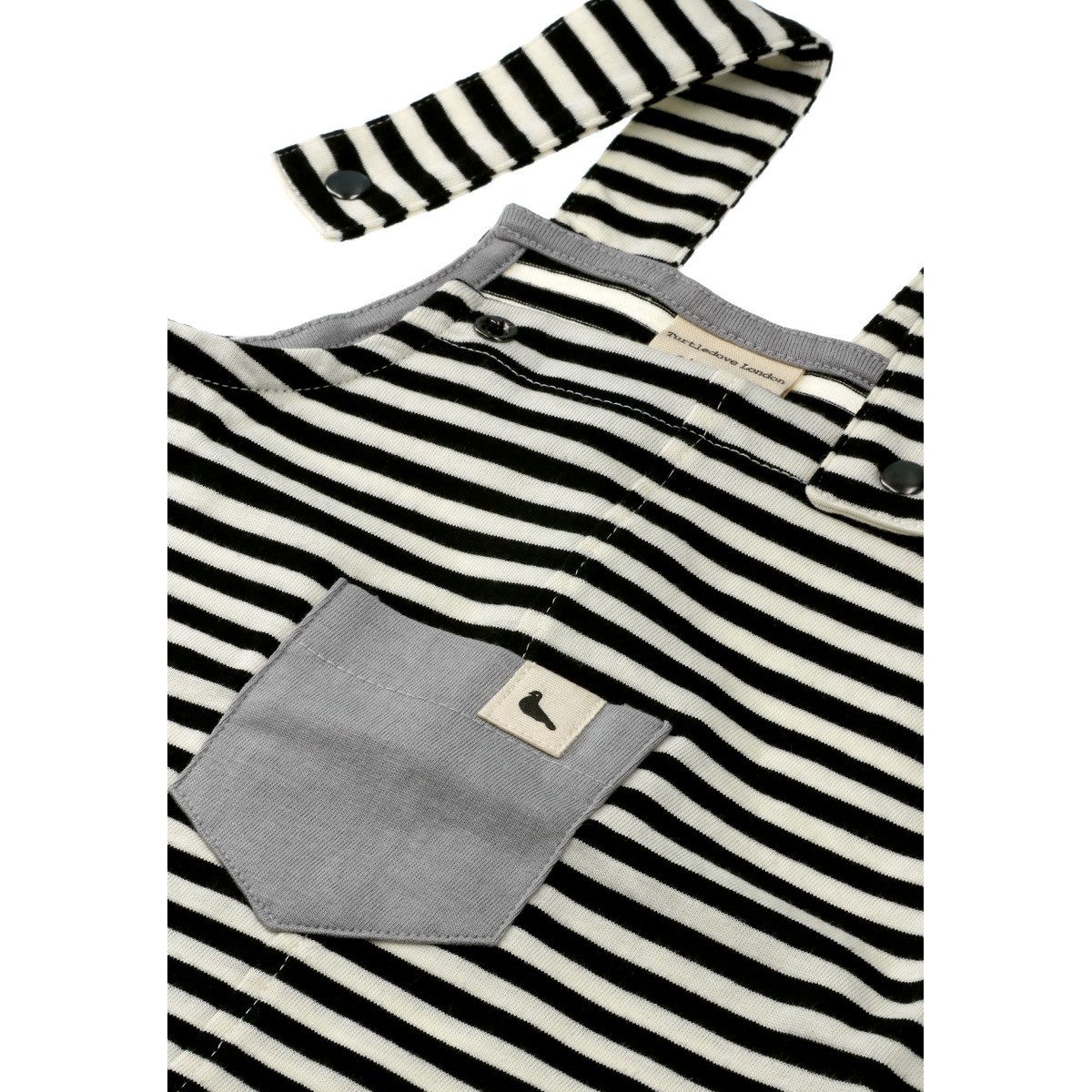 Turtledove London Latzhose Streifen Unisex Kinder (1-tlg) Babyhose, Latzhose, Trägerhose, Strampler, Overall