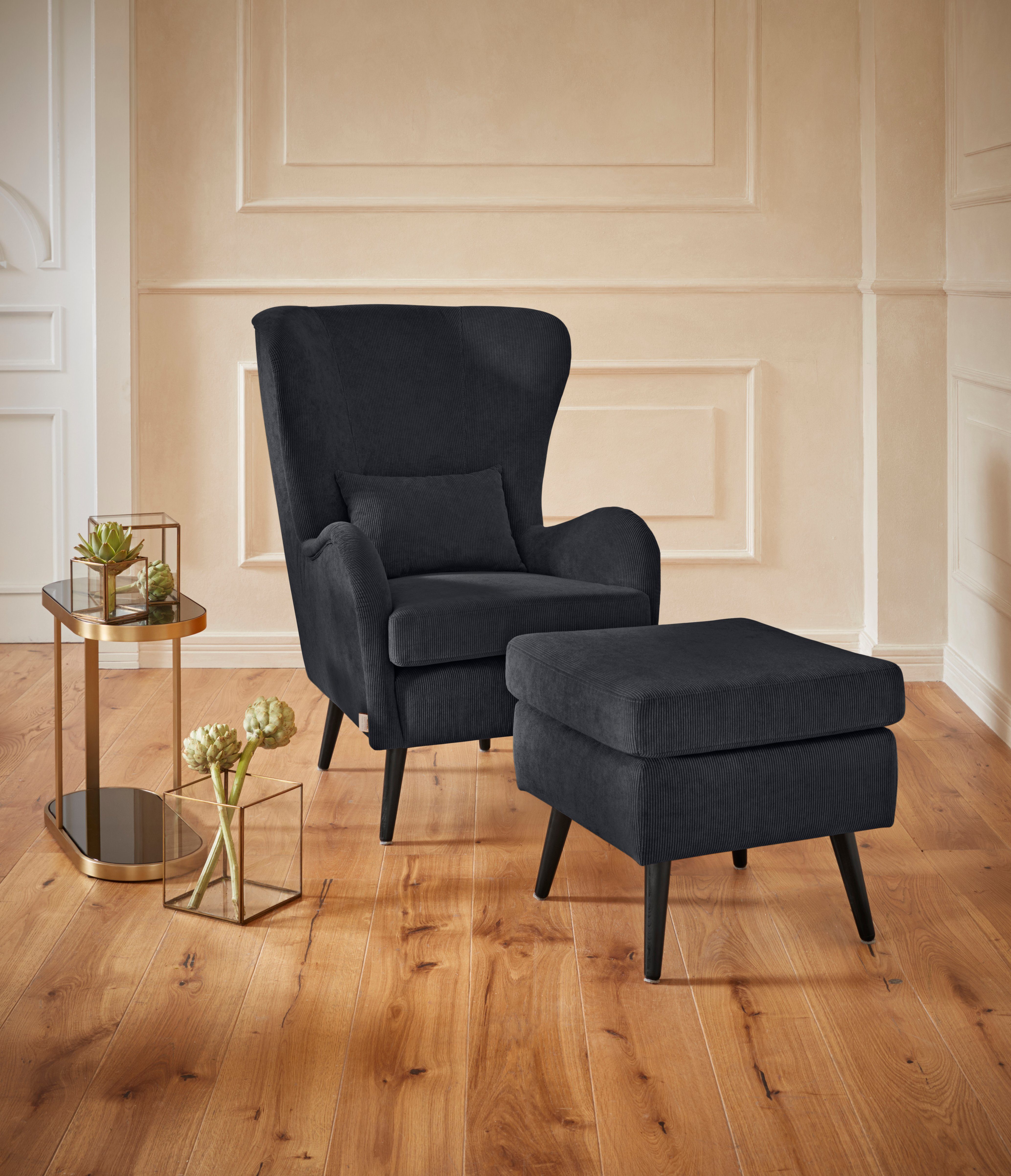 Home affaire Sessel Salla auch in Fellimitat und Feincord, viele Bezugsarte günstig online kaufen