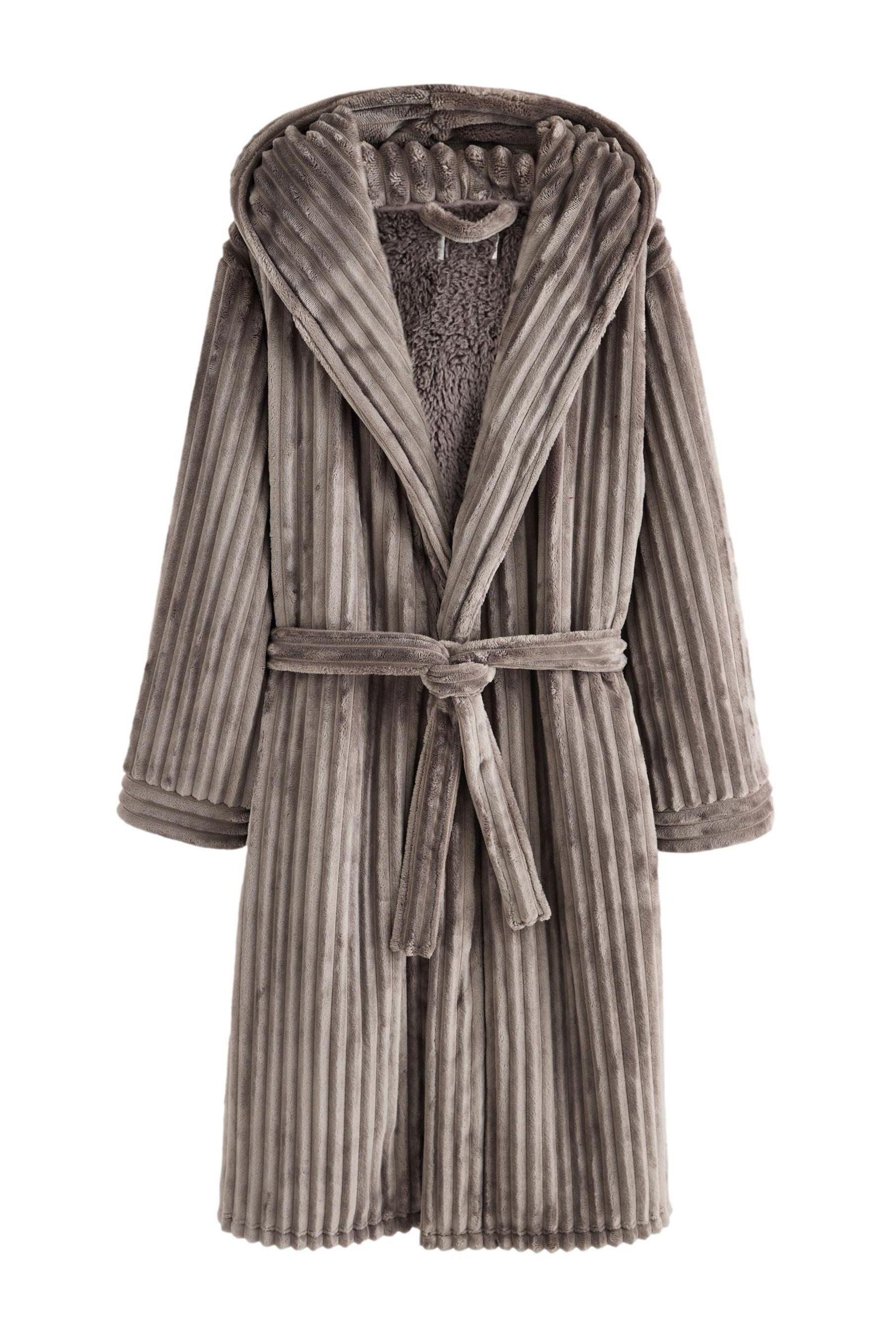 Next Herrenbademantel Morgenmantel mit gerippter Struktur, Polyester (recyc günstig online kaufen