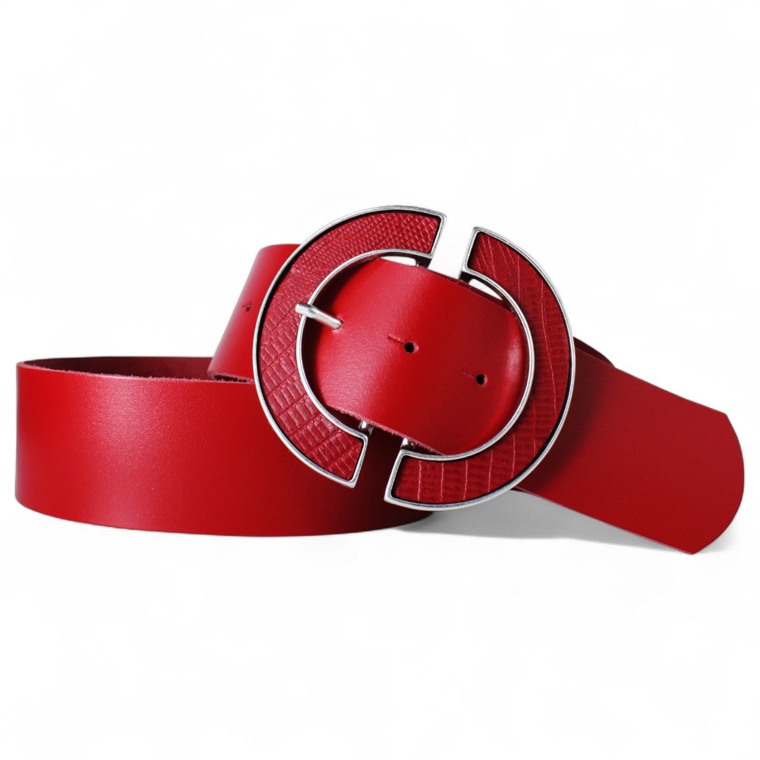 FRONHOFER Taillengürtel Damen Rindleder breit (1-St) 5 cm, Kroko-Optik, fürs Kleid