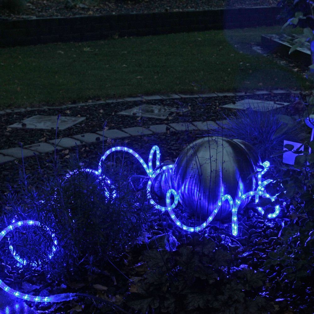 TRADING Rope warmweiss, Gartenleuchte Gartenleuchten Leuchtmittel enthalten: Light LED verbaut, Ja, Lichterschlauch LED, 6000mm, blau, STAR Angabe, keine Flex, fest