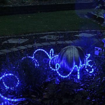 STAR TRADING Gartenleuchte LED Lichterschlauch Rope Light Flex, blau, 6000mm, keine Angabe, Leuchtmittel enthalten: Ja, fest verbaut, LED, warmweiss, Gartenleuchten