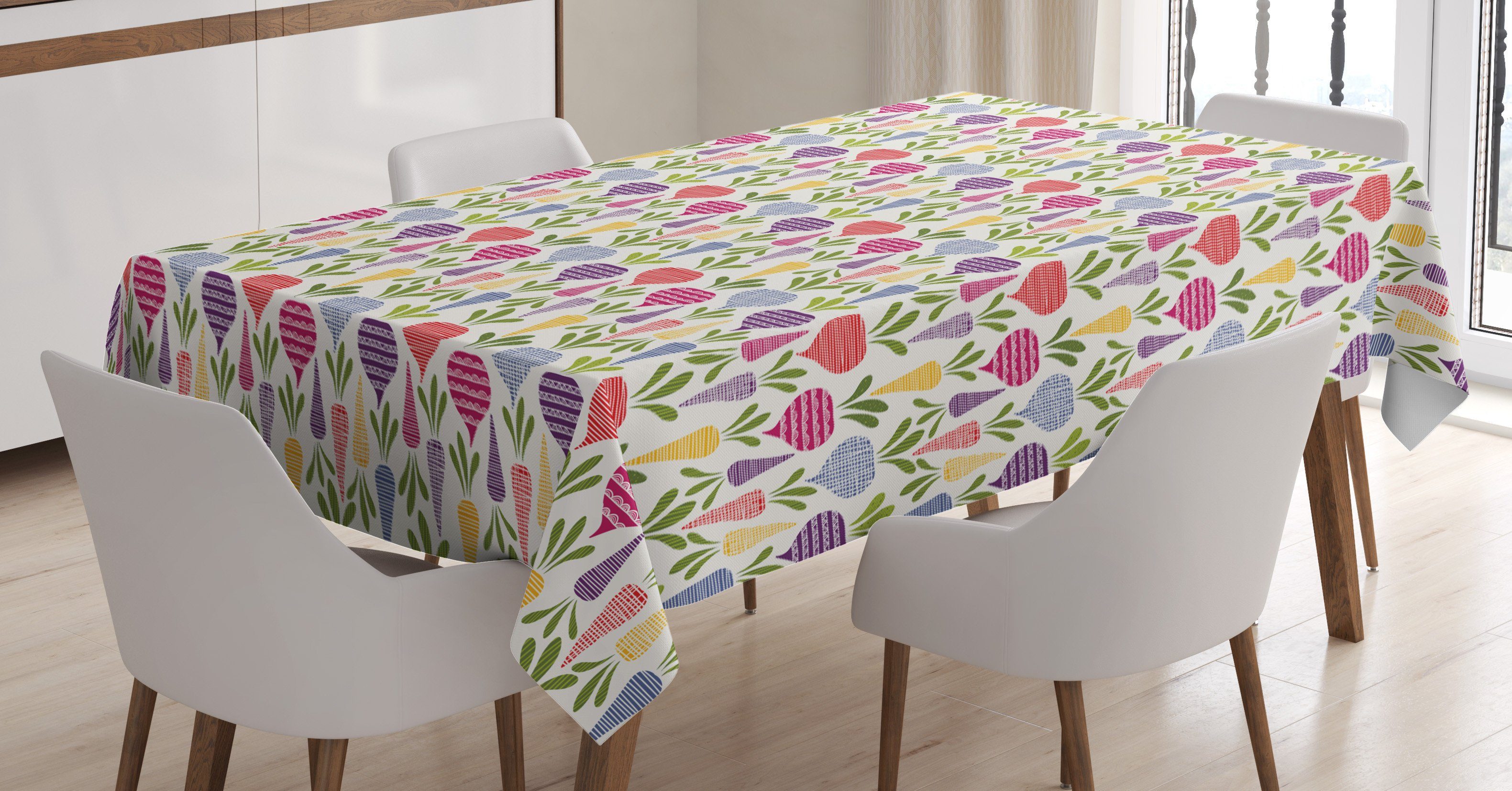 Abakuhaus Tischdecke Farbfest Waschbar Für den Außen Bereich geeignet Klare Farben, Gemüse Rote Beete und Karotten Arr | Tischdecken