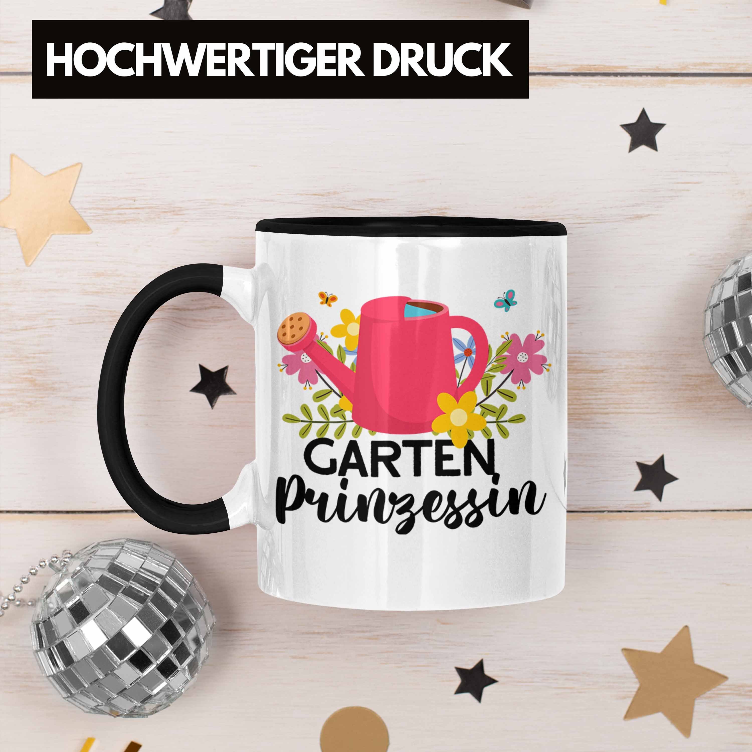 Trendation - Geschenkidee Prinzessin Gärtnerin Garten Rentnerin Trendation Geschenk Tasse Tasse Schwarz