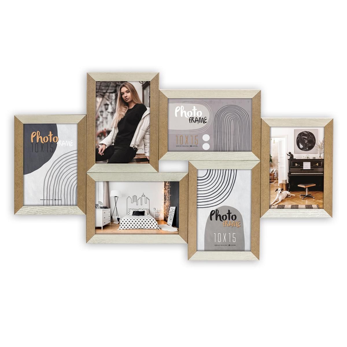 ZEP Bilderrahmen Holzgalerie DN697W Vercelli 6x10x15 weiss