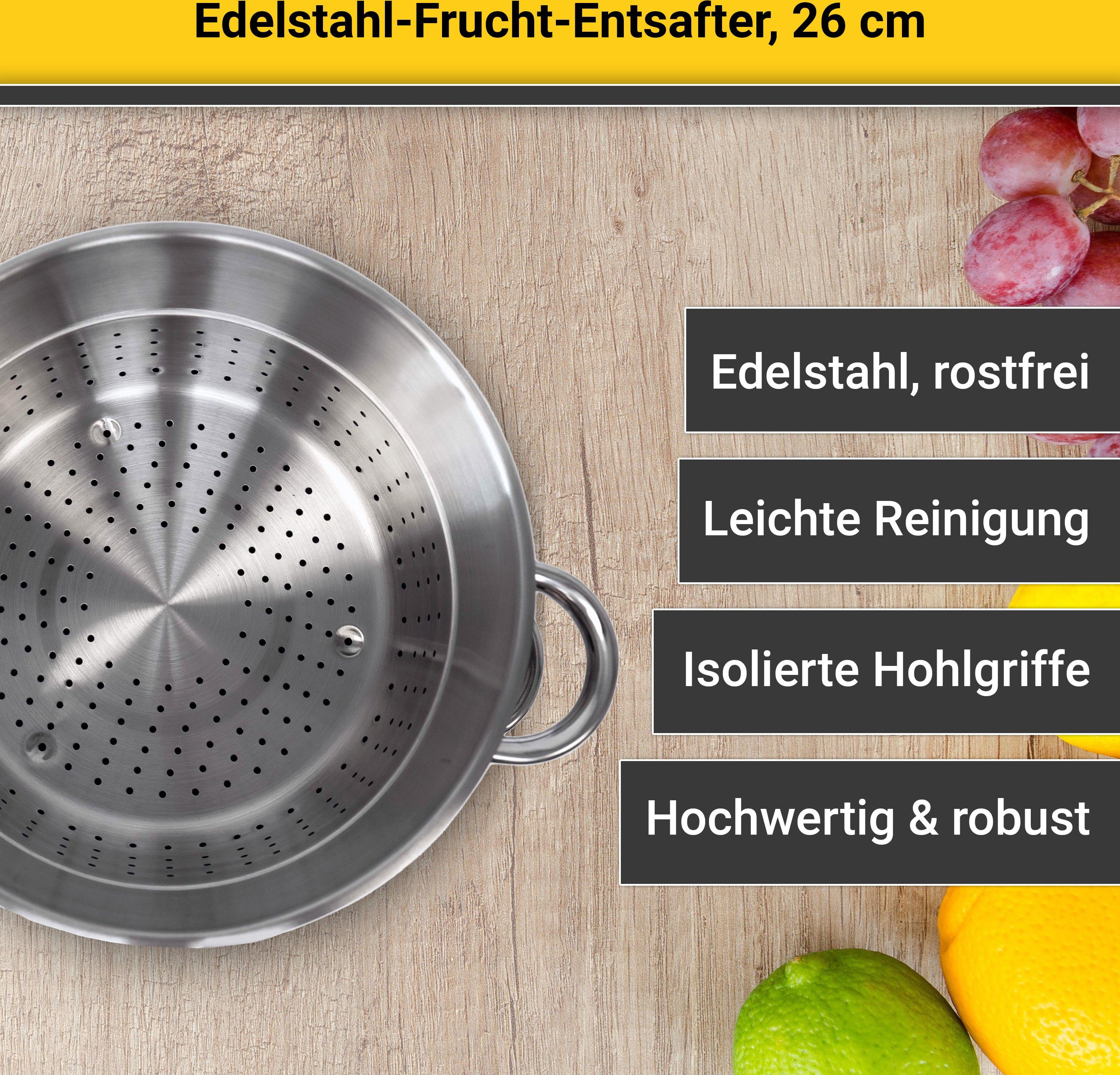 Krüger Einkochtopf, Fruchtentsafter, Edelstahl, Induktion