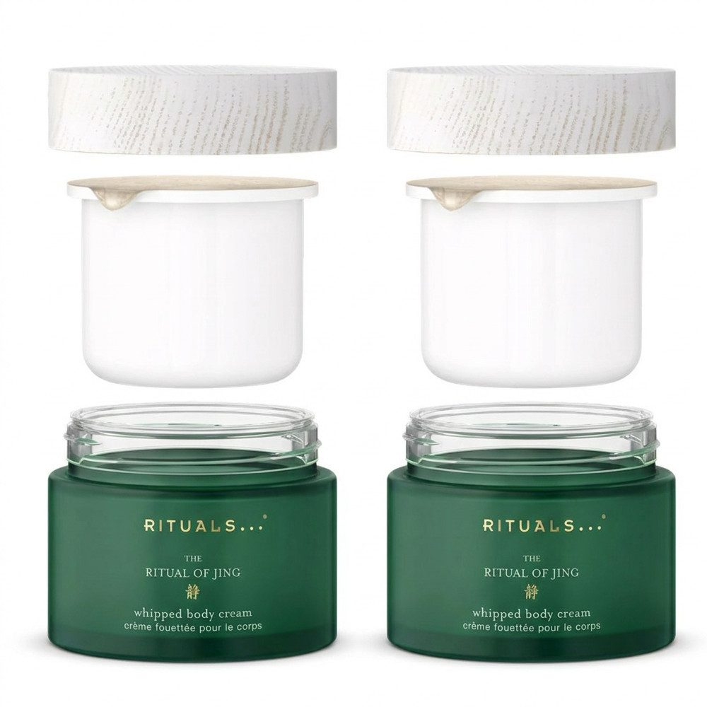 Rituals Körpercreme Rituals Jing Whipped Body Cream Refill 2er Set, 1-tlg., Vorteilspack mit zwei Nachfüllungen für bestehenden Glastiegel
