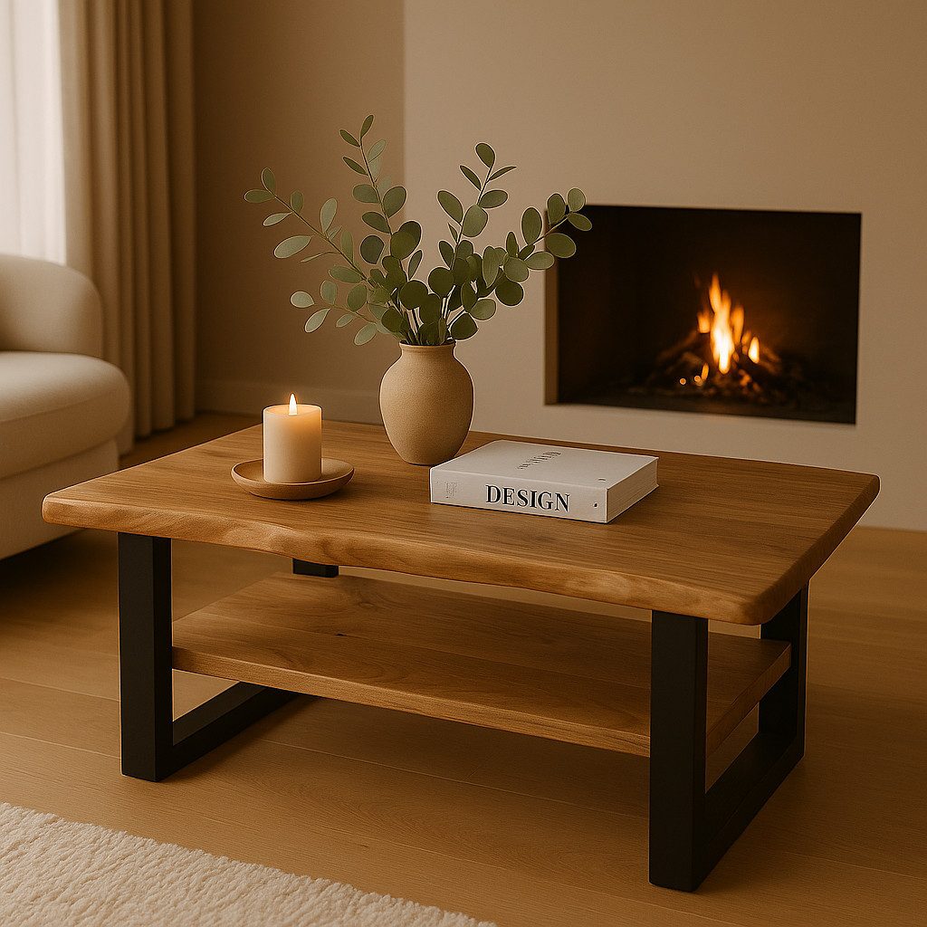 Loreno® Couchtisch Patrick, Baumkante, Akazie massiv, günstig online kaufen