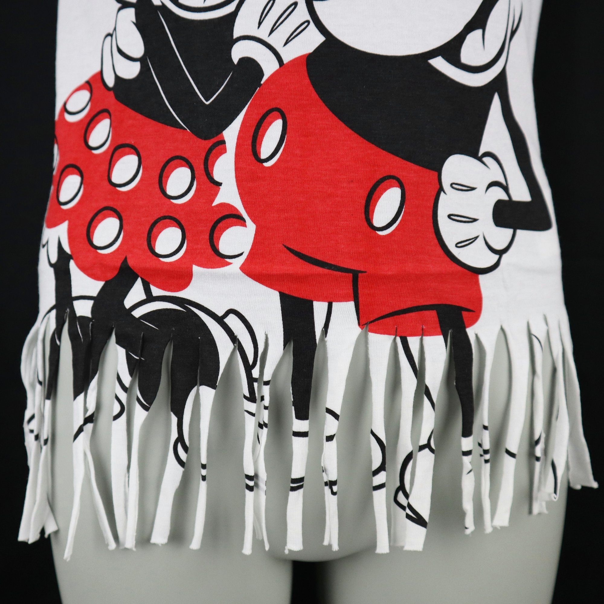 164, bis Mickey oder Mickey Gr. und T-Shirt Disney Maus Grau Weiß Minnie 134 Jugend Print-Shirt Mouse Mädchen