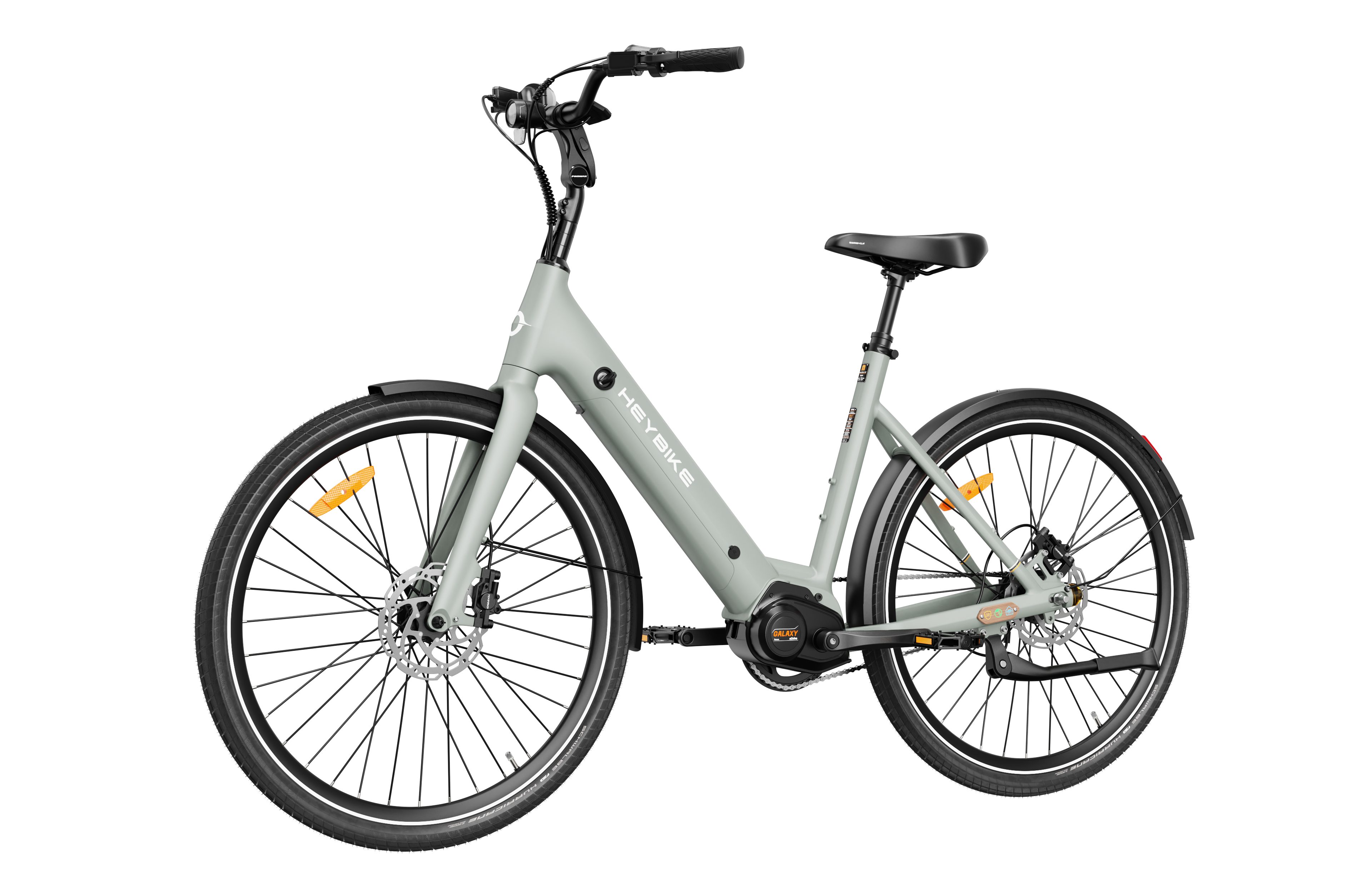Heybike E-Bike Cityrad 27,5 zoll Elektrofahrrad mit 36V13.5Ah Akku,Mittelmotor 250W, 7 Gang, Kettenschaltung, Mittelmotor 250W, 500 Wh, 500Wh Batterien mit großer Kapazität, 250W 80Nm Mid-mounted motor