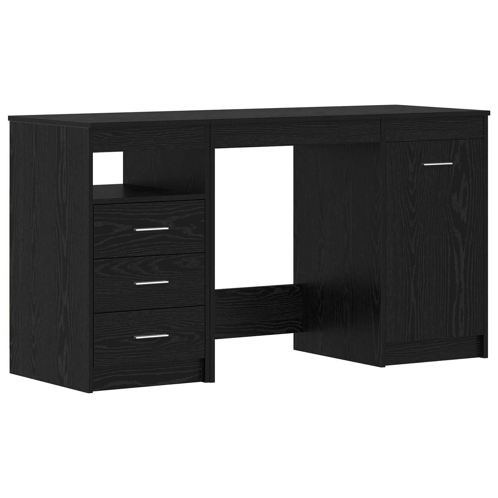 Schreibtisch Schreibtisch 2 pcs Schwarz Eichen-Optik 140 x 50 x 76 cm