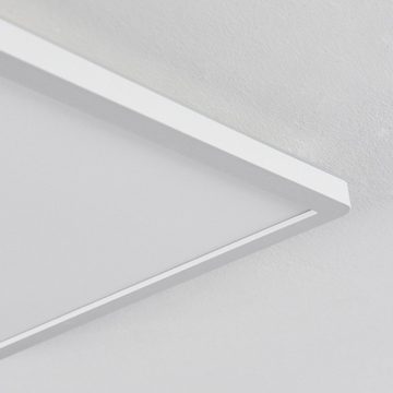 hofstein Deckenleuchte »Maestrello« moderne Deckenlampe aus Metall/Kunststoff in Weiß, 6500 Kelvin, eckige Leuchte dimmbar über Fernbedienung, 2300 Lumen, LED 18 Watt