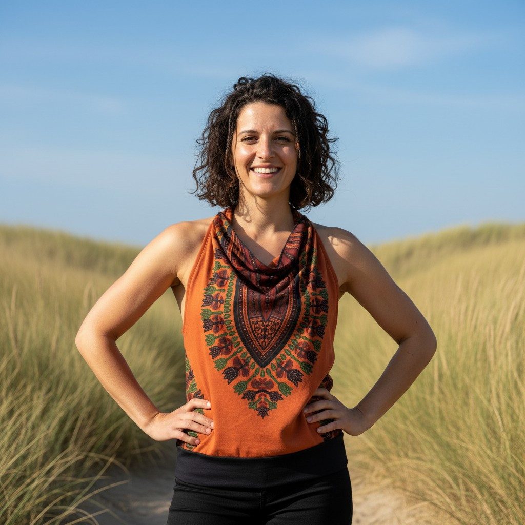 Guru-Shop T-Shirt Goa Top, Dashiki Psytrance Neckholder Top -.. Festival, H günstig online kaufen