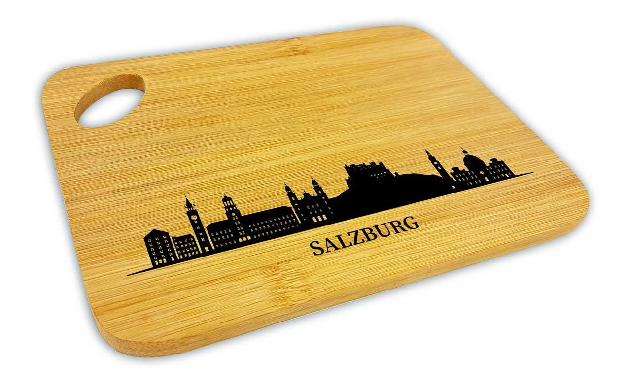 Skyline Salzburg, die Stadtmeister Bambus Frühstücksbrett