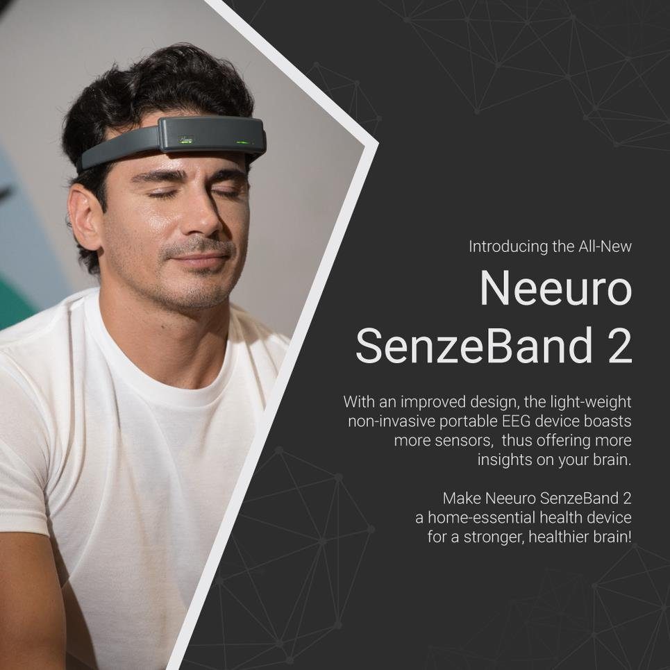 Neeuro Neeuro EEG SenzeBand Bluetooth-Kopfhörer 2 BLE) 5.0 Bluetooth Hirnsignalen, (Messung kognitive für verbesserte von