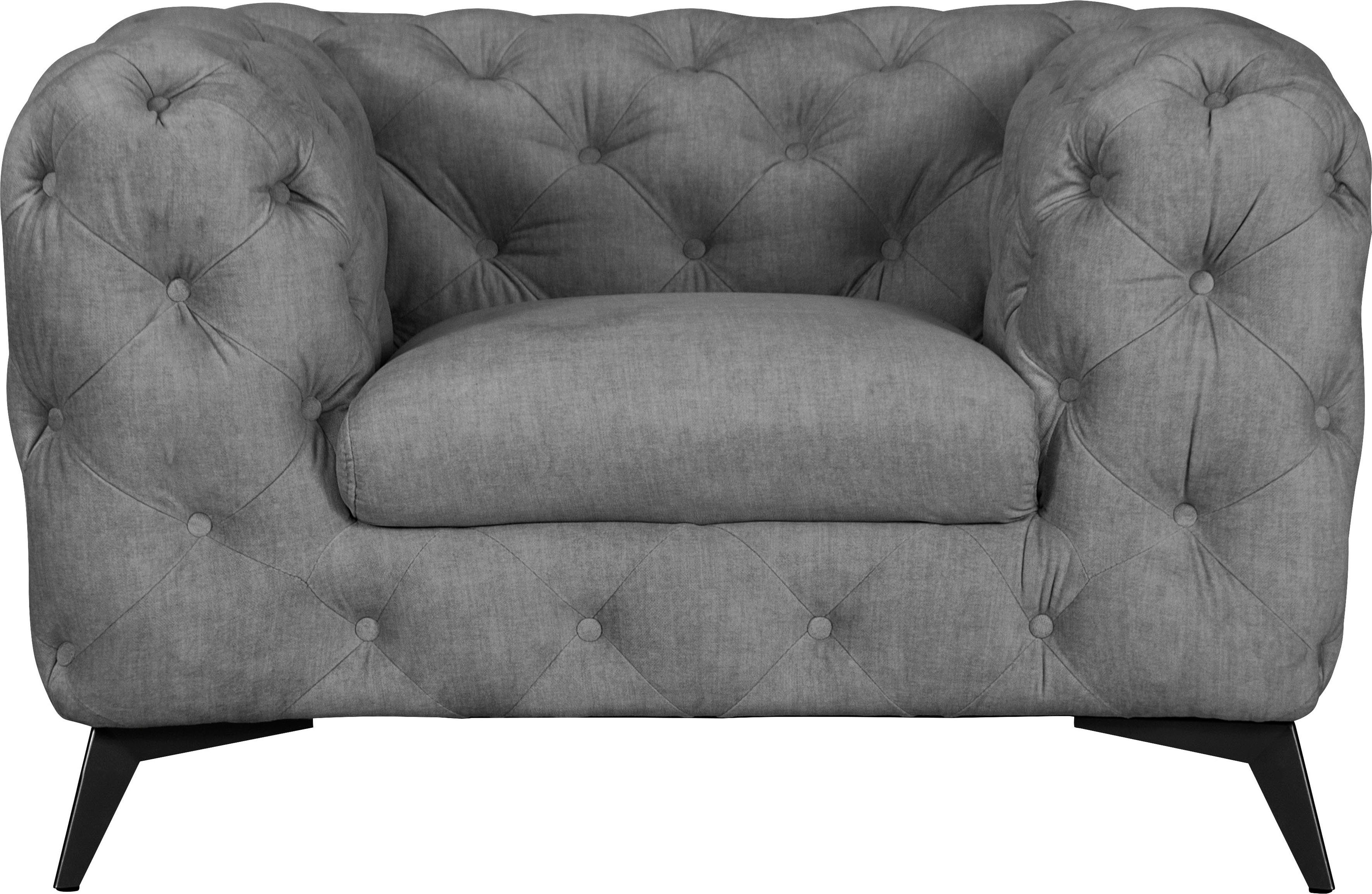 Home affaire Chesterfield-Sessel Glynis Sessel, aufwändige Knopfheftung, moderne Chesterfield Optik, Fußfarbe wählbar